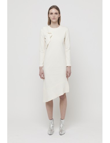 Dress with ruches on the shoulder