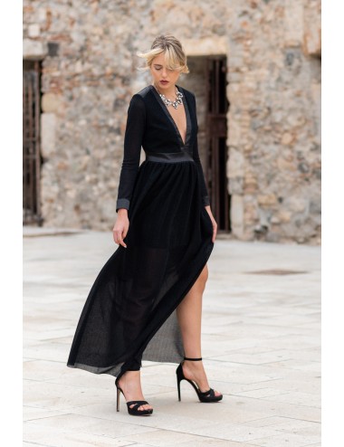 Long Net Fabric Dress